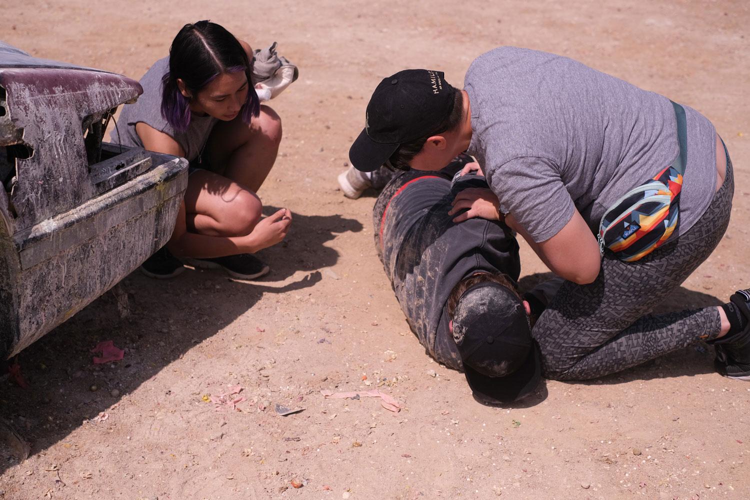 First aid safety hero background